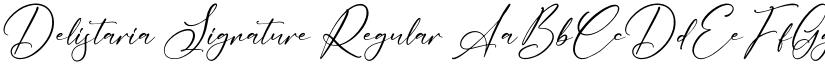 Delistaria Signature Regular font