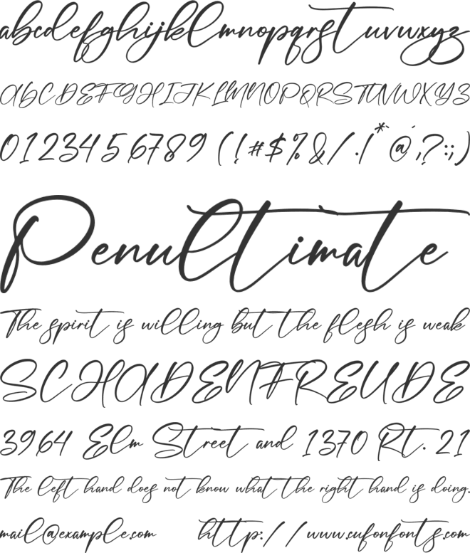 Bordeaux font preview