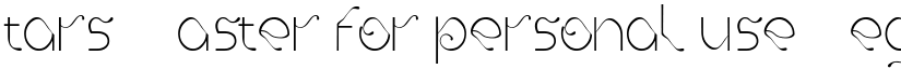 Stars Master for personal use Regular font