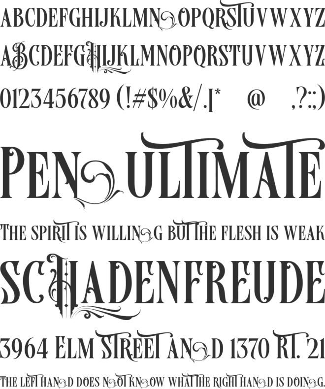 Brown Hunter Vic font preview