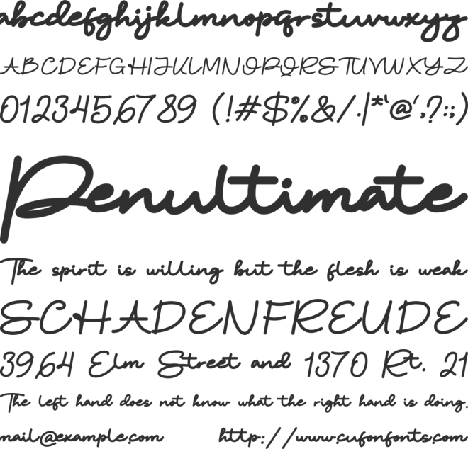 Cullomty font preview
