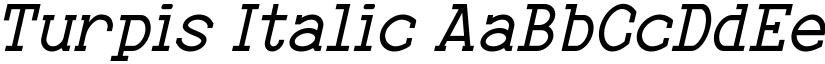 Turpis Italic font