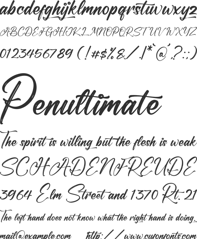 Anthony Hunters font preview