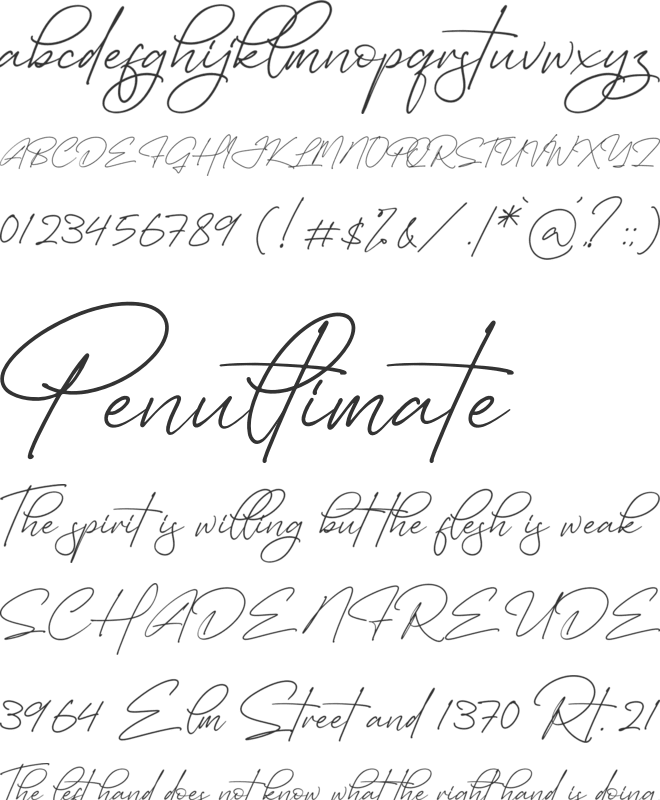 Gabriela Smithasa font preview