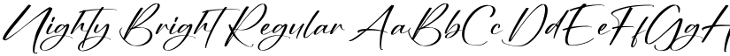 Nighty Bright Regular font