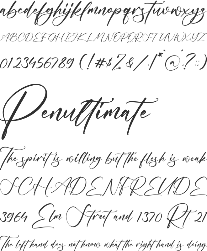 Magistica Signature font preview