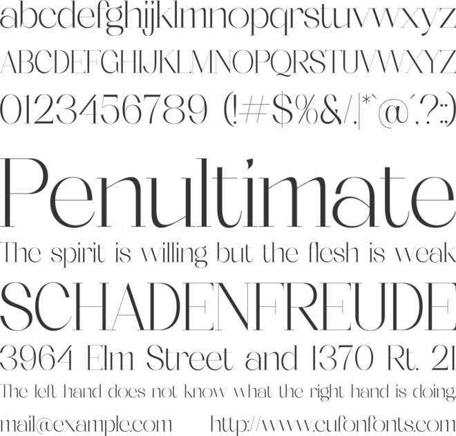 Kaldera font preview