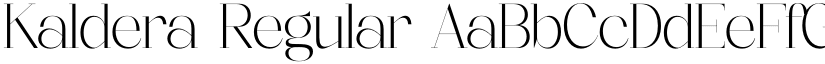 Kaldera Regular font