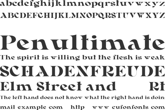 Rayken Free font preview