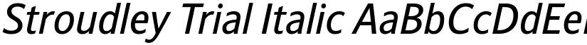 Stroudley Trial Italic font