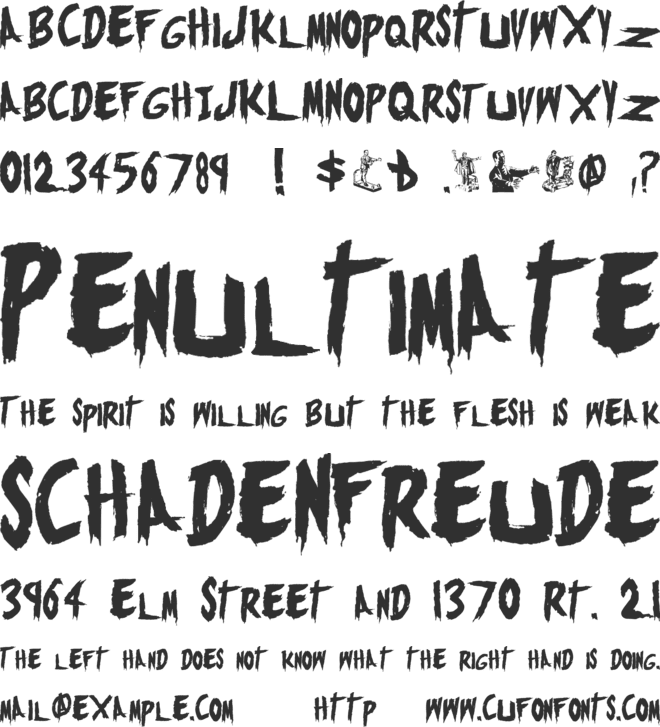 Monsters Attack ! font preview