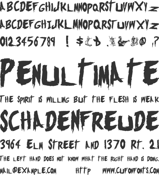 Monsters Attack ! font preview