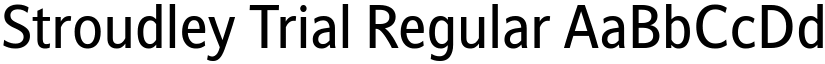 Stroudley Trial Regular font