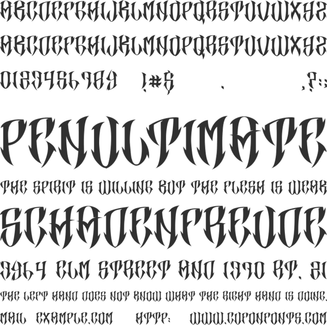 Masexa font preview
