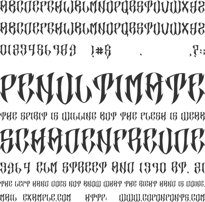 Masexa font preview