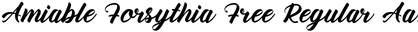Amiable Forsythia Free Regular font