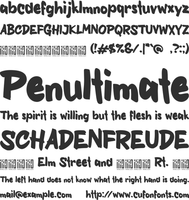Bare Knuckles font preview