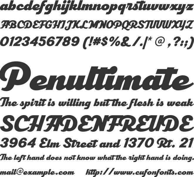 Homkiges font preview