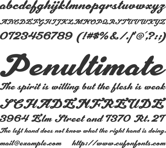 Derpache font preview