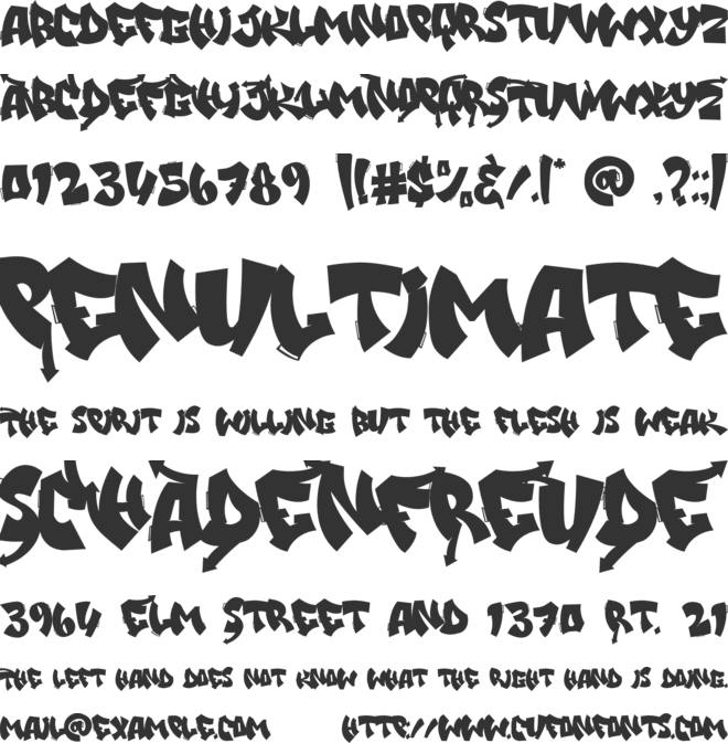 DoNkEy SiGn Graffiti font preview