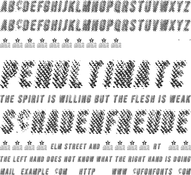 MERCURY  PERSONAL USE font preview