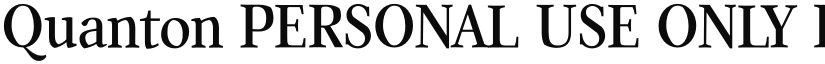 Quanton PERSONAL USE ONLY font download