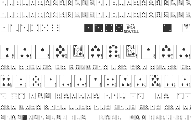 Playing Cards font preview