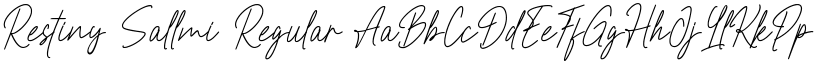 Restiny Sallmi Regular font