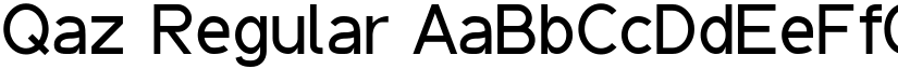 Qaz Regular font