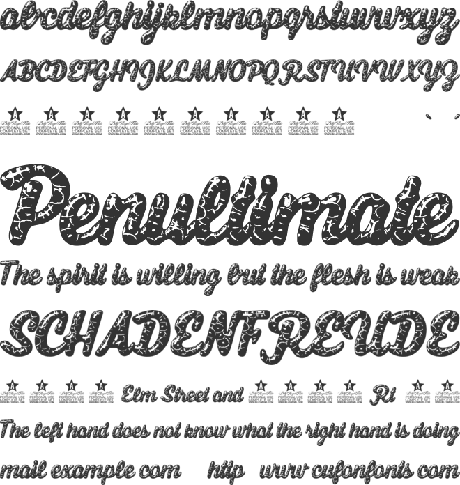 Oranju Personal Use font preview