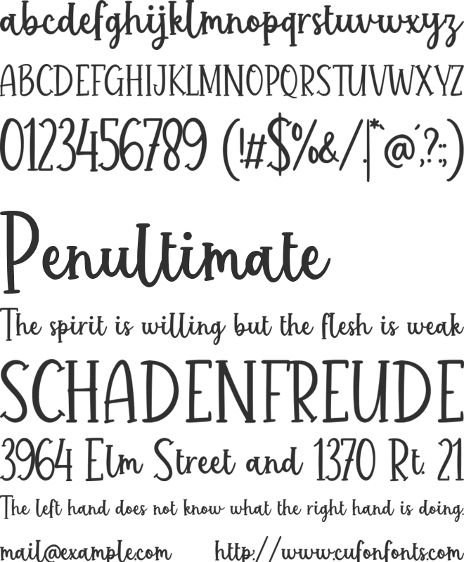 History Fabrica font preview