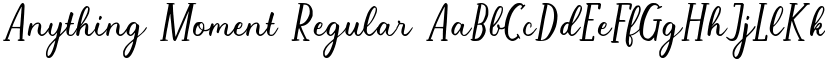 Anything Moment Regular font