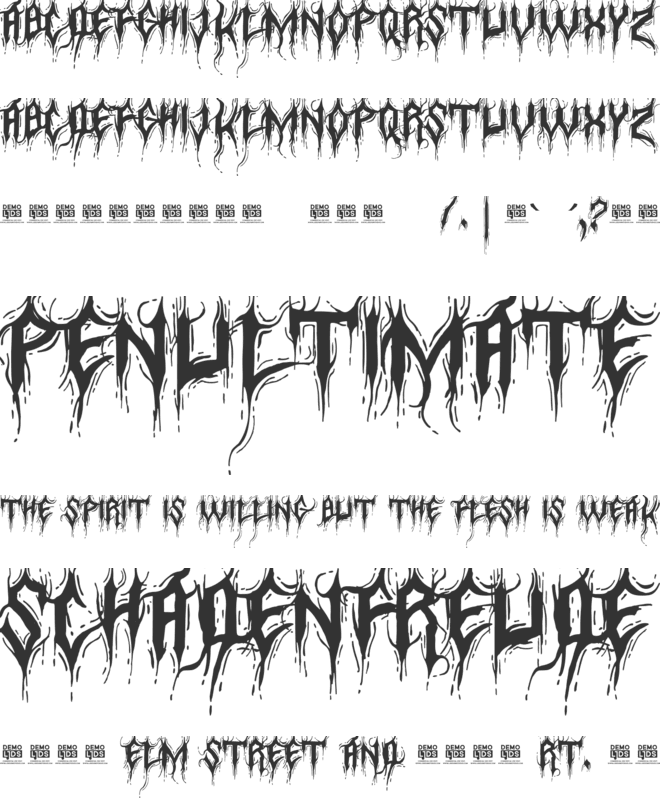 Evil Sound font preview