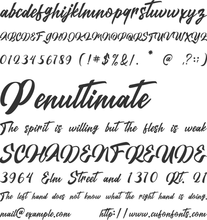 Yattana Udehie font preview