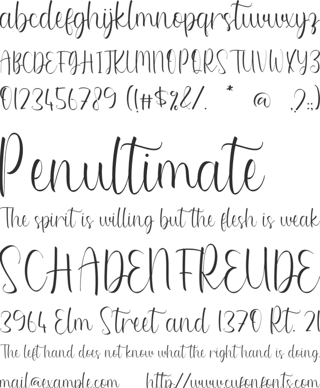 Charleigh font preview