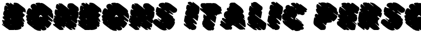 BONBONS ITALIC PERSONAL USE Black Italic font
