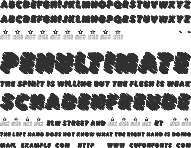 BONBONS  PERSONAL USE font preview