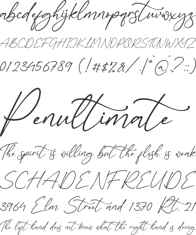 Thundersign Helgeria font preview