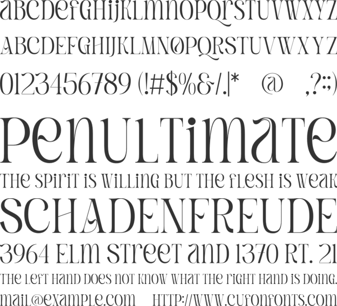 Argaka Fashion font preview