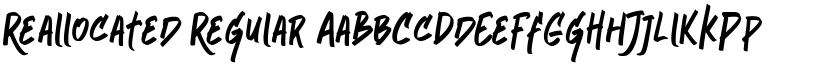 Reallocated Regular font