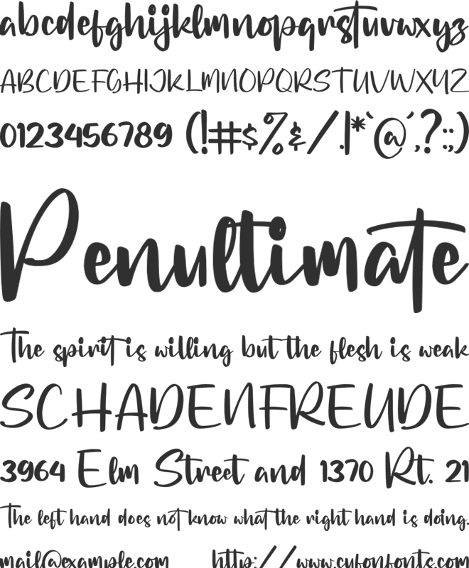 Halistera font preview