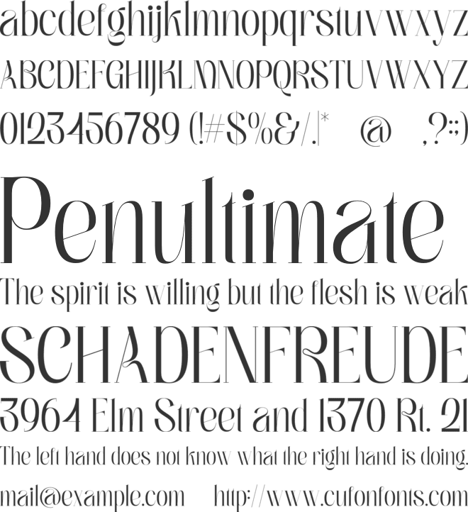 Bagnolia font preview