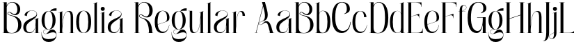 Bagnolia Regular font