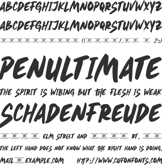 Swarth font preview