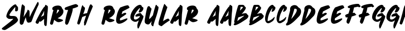 Swarth Regular font