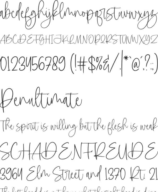 Rachelle Sapphire font preview