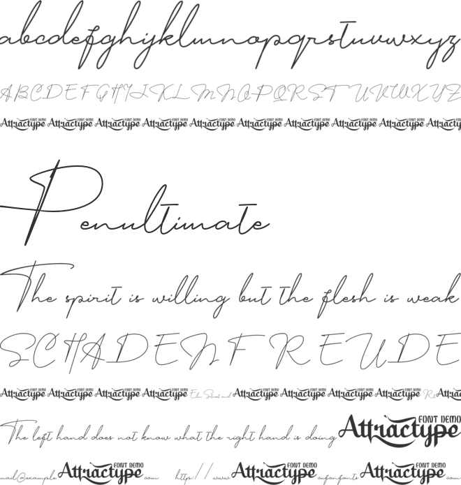 Signature_One font preview