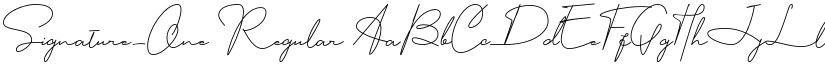 Signature_One Regular font