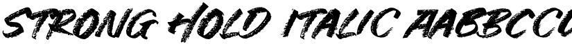 Strong Hold Italic font