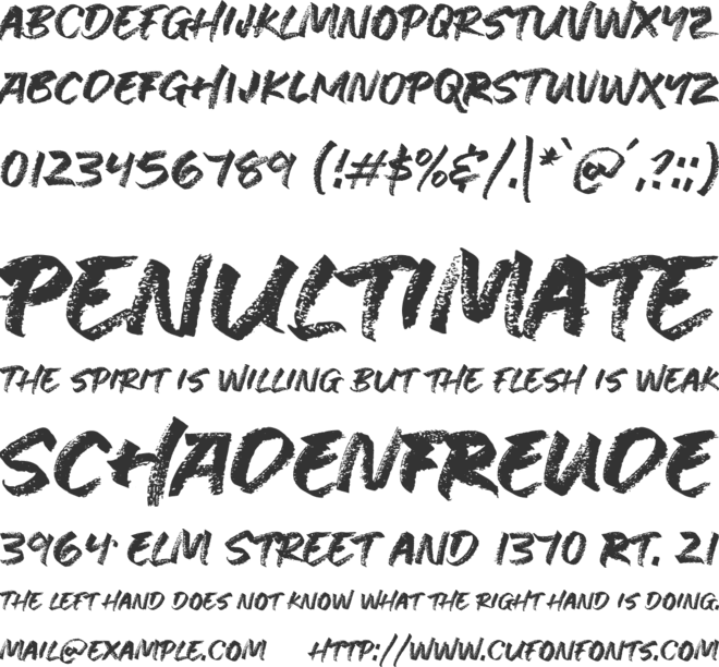 Strong Hold font preview